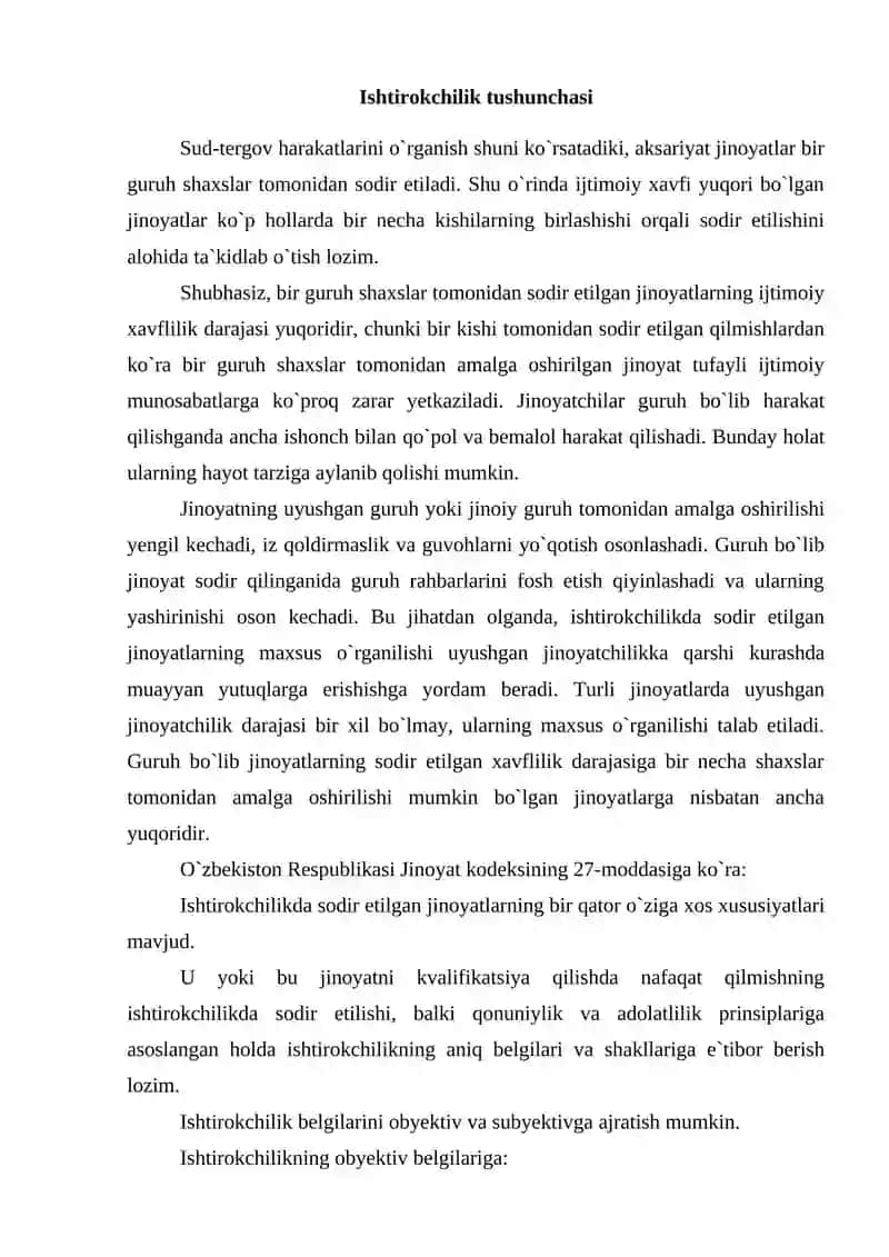 Jinoyatda Ishtirokchilik 2