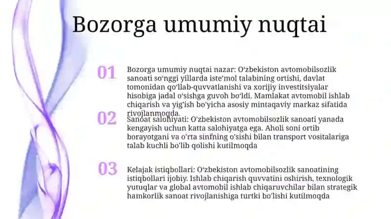 O'zbekistonda Avtomobilsozlik Sanoatining Istiqboli 2