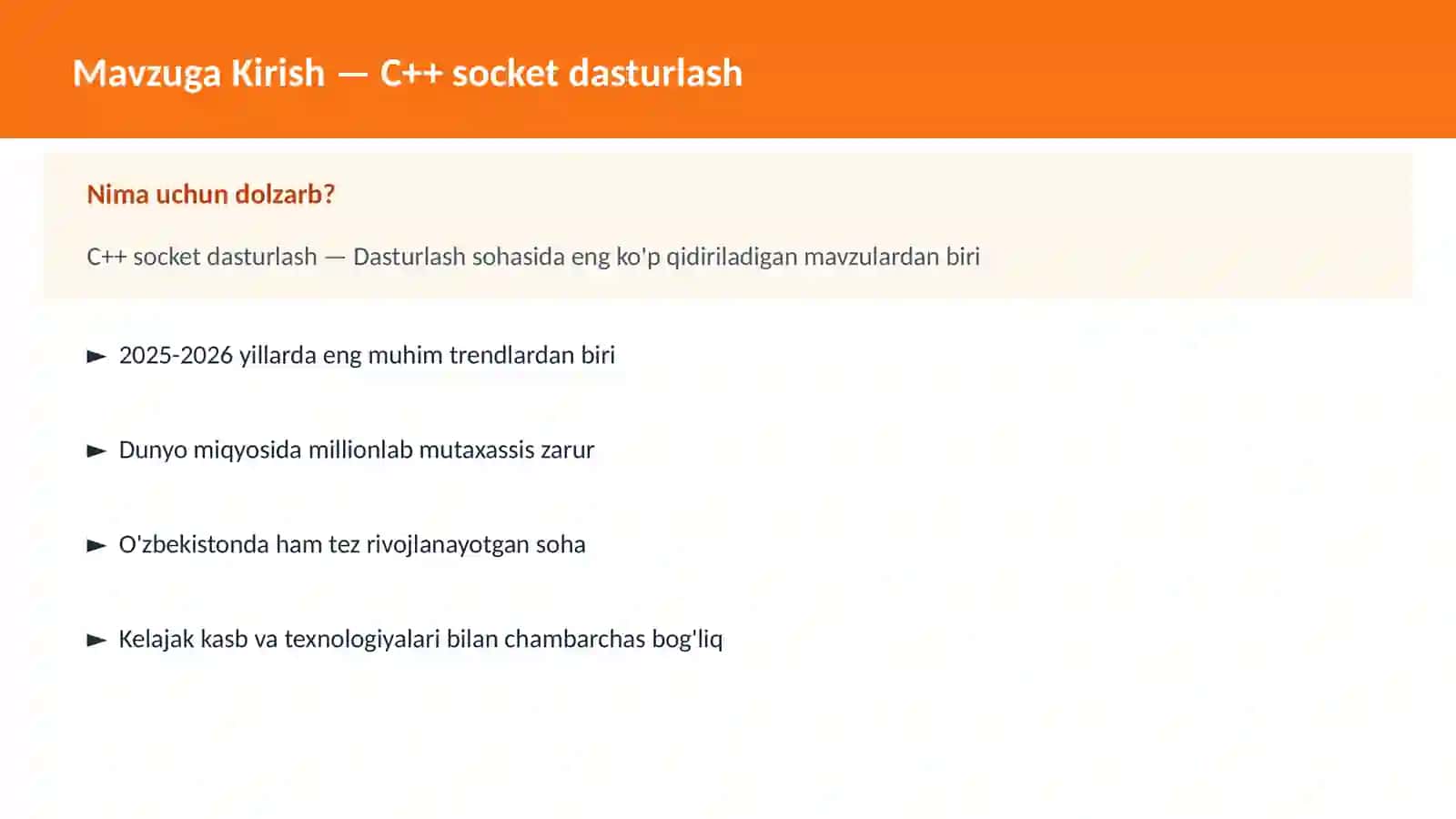C++ VA TIZIM DASTURLASH 2