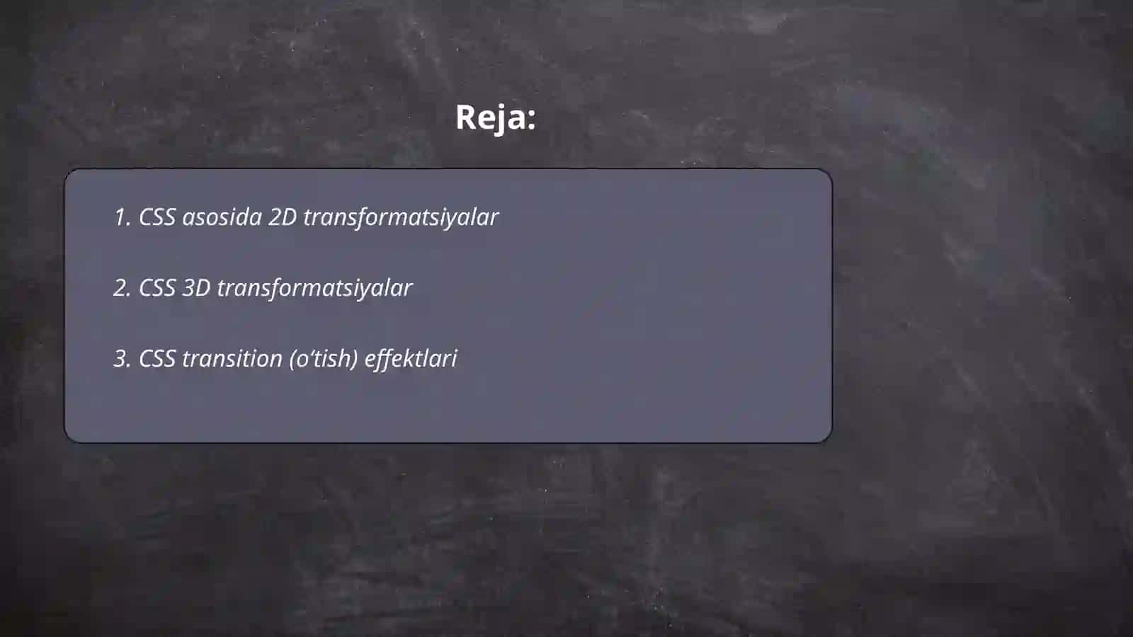 CSS va JavaScript yordamida animatsiyalar yaratish 2