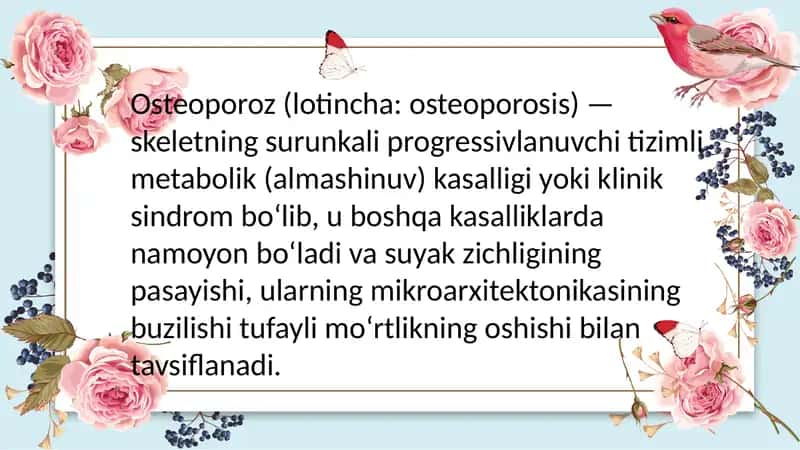 Osteoporoz va qon bosimi kasalliklari 2