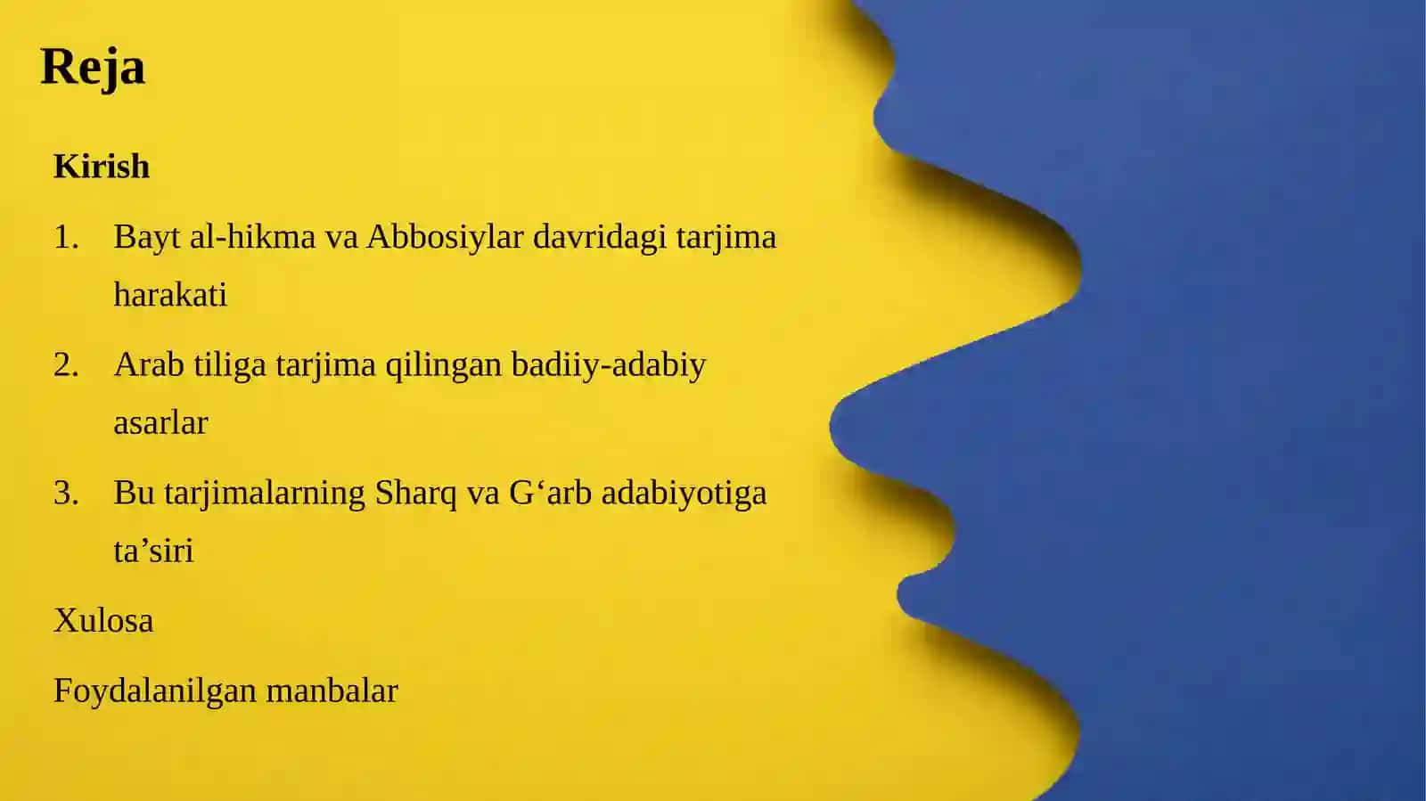 Bayt al-hikma arab tiliga tarjima qilingan badiiy adabiyotga oid asarlar 2