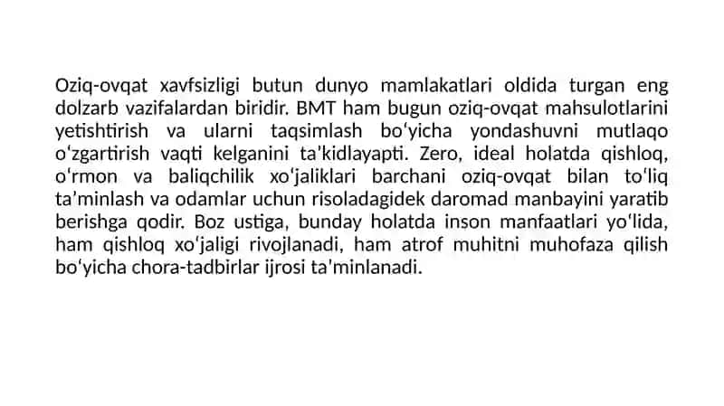 Oziq-ovqat xavfsizligi va sifatini tartibga soluvchi normativ hujjatlar 2