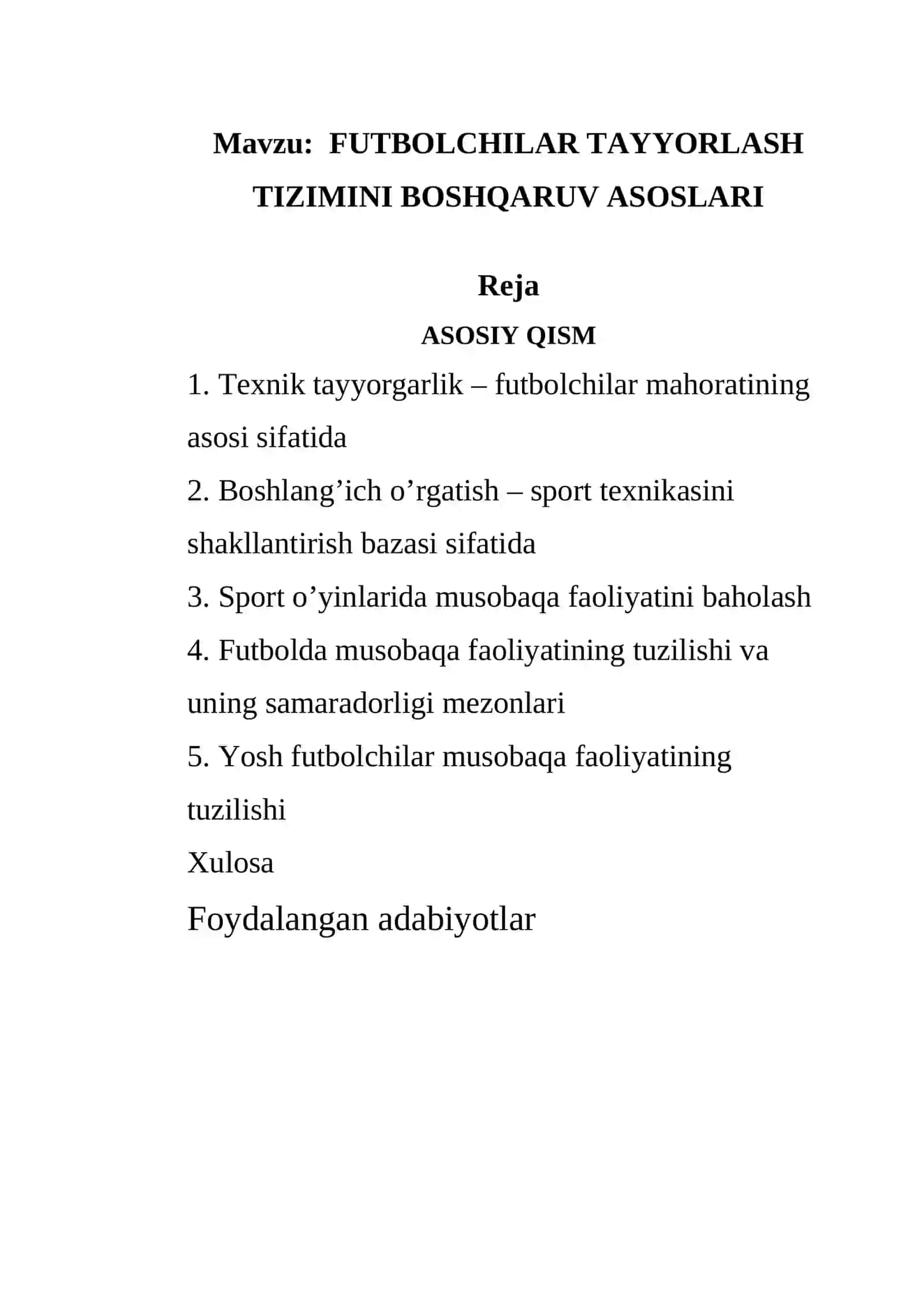 FUTBOLCHILAR TAYYORLASH TIZIMIMI BOSHQARUV ASOSLARI 2