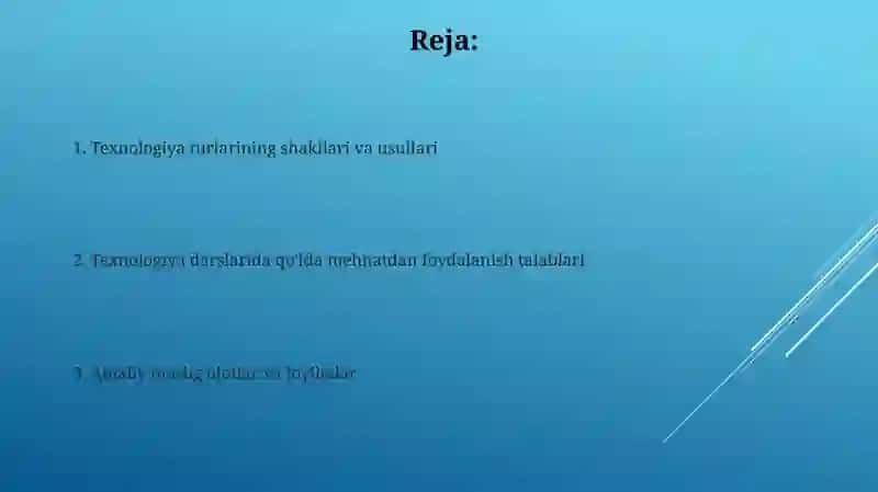Texnologiyaning shakl va metodlari 2