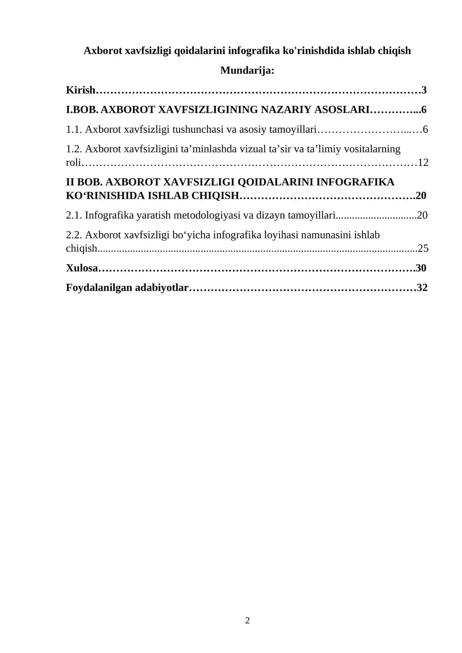 AXBOROT XAVFSIZLIGI QOIDALARINI INFOGRAFIKA KO‘RINISHIDA ISHLAB CHIQISH 2