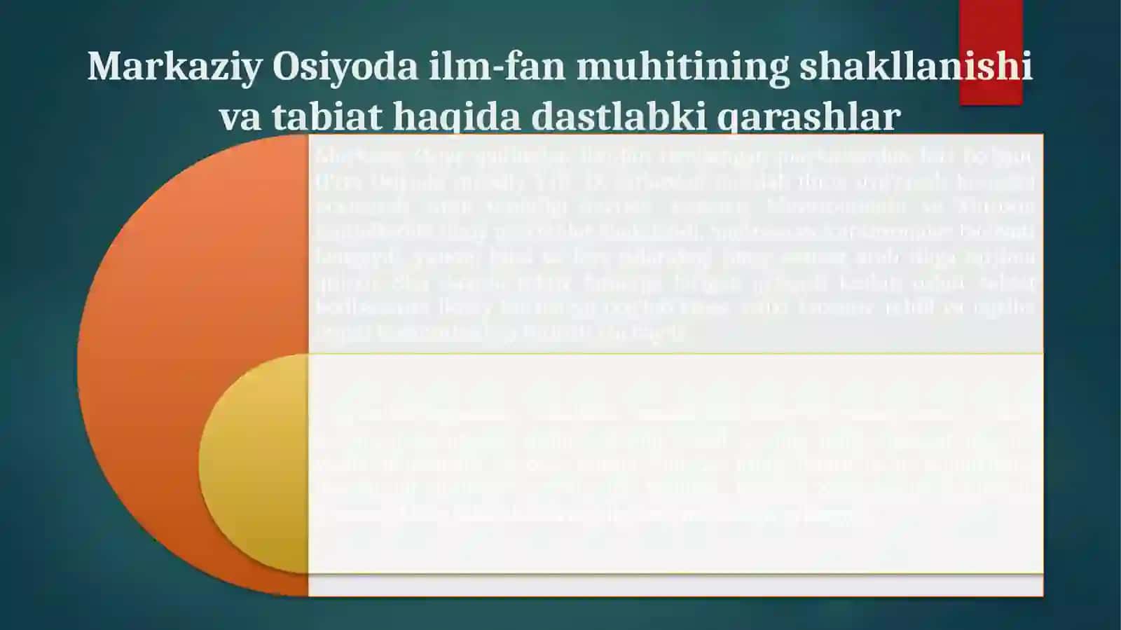 Xorazm Ma’mun akademiyasi va ilmiy maktabning tabiatshunoslikdagi o‘rni 2