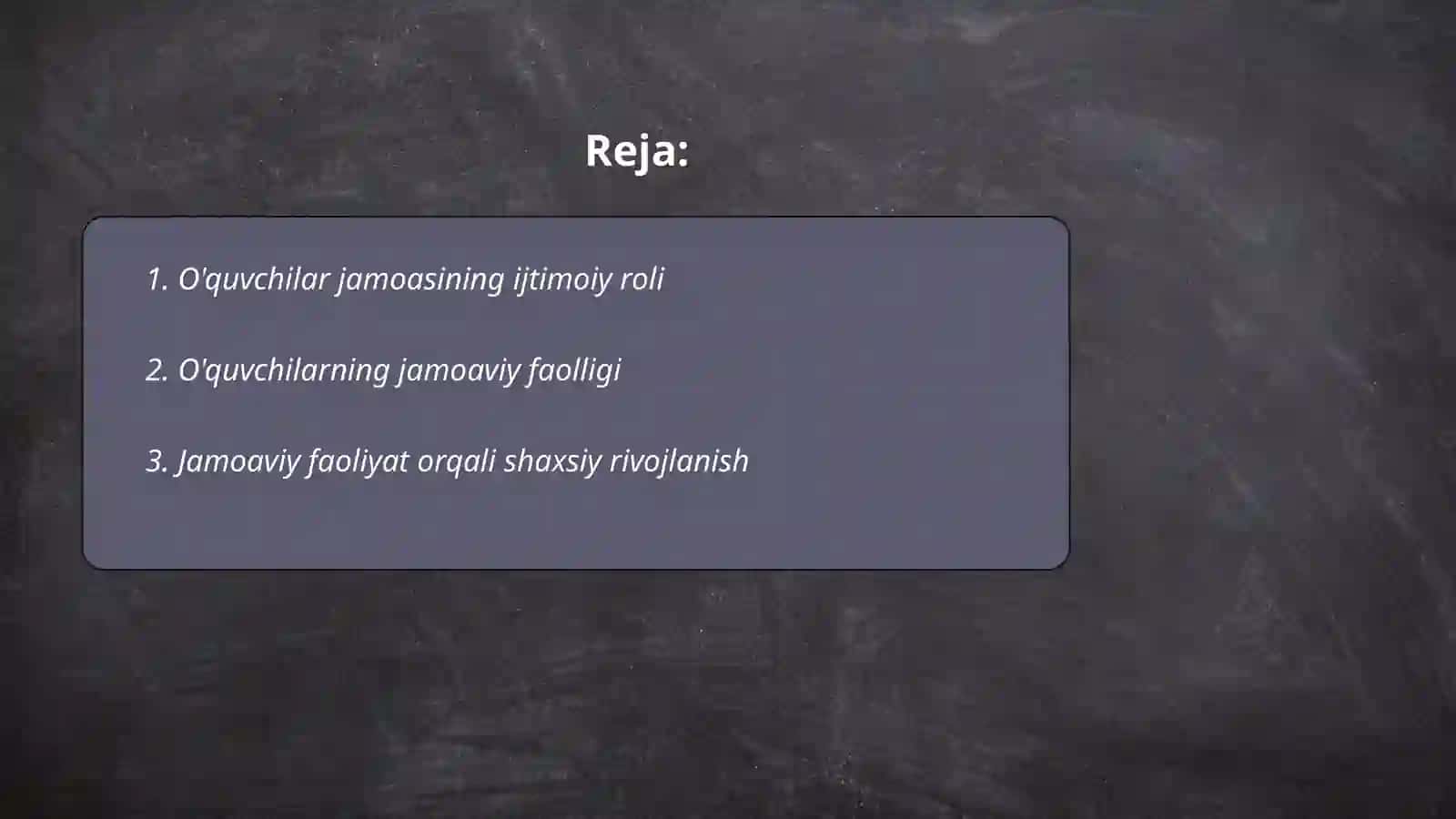 O'quvchilar jamoasining ijtimoiy roli 2