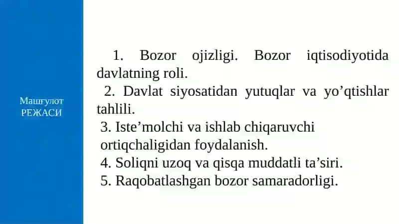 MIKROIQTISODIY MUAMMOLAR VASIYOSAT 2
