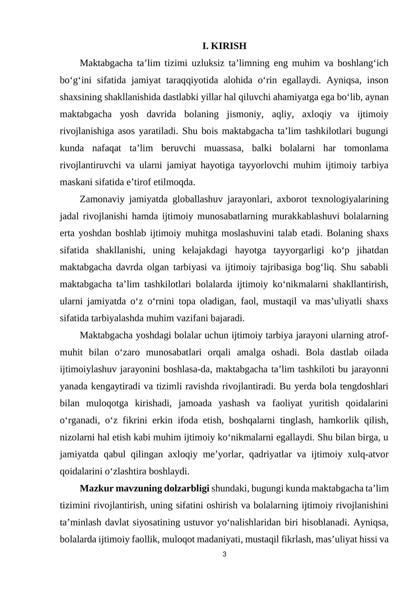 MAKTABGACHA TAʼLIM TASHKILOT- MAKTABGACHA YOSHDAGI BOLALAR UCHUN IJTIMOIY TARBIYA MASKANI 2
