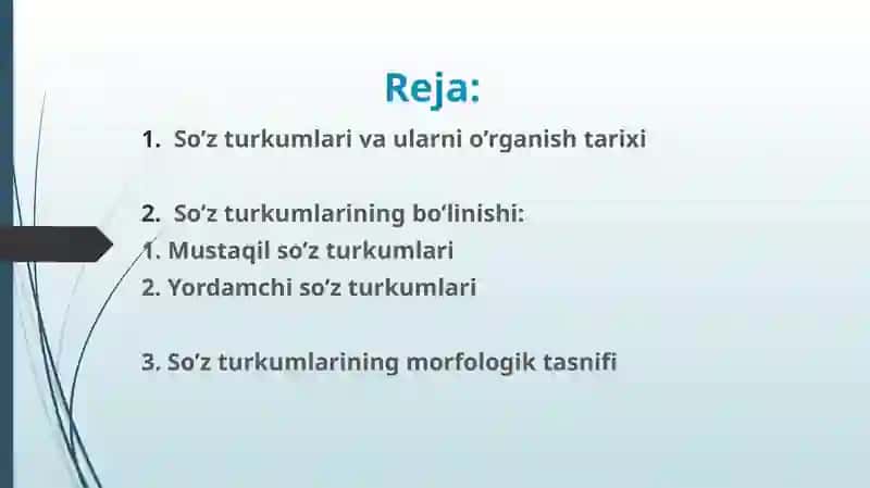 So’z turkumlari va ularni aniqlash tamoyillari 2