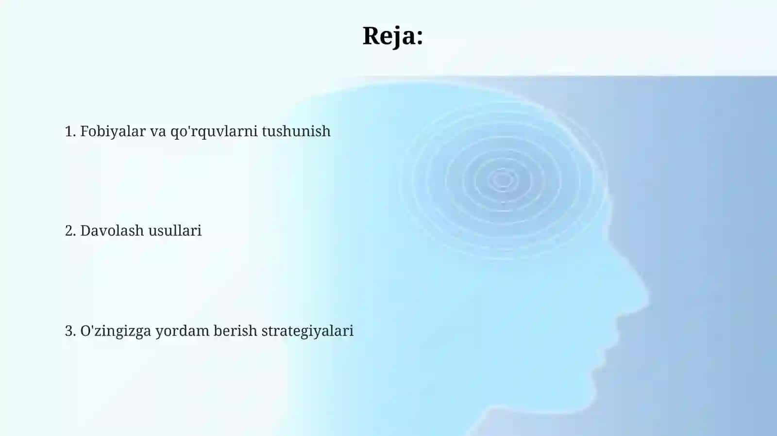 Fobiya va qorquv bilan ishlash usullari 2