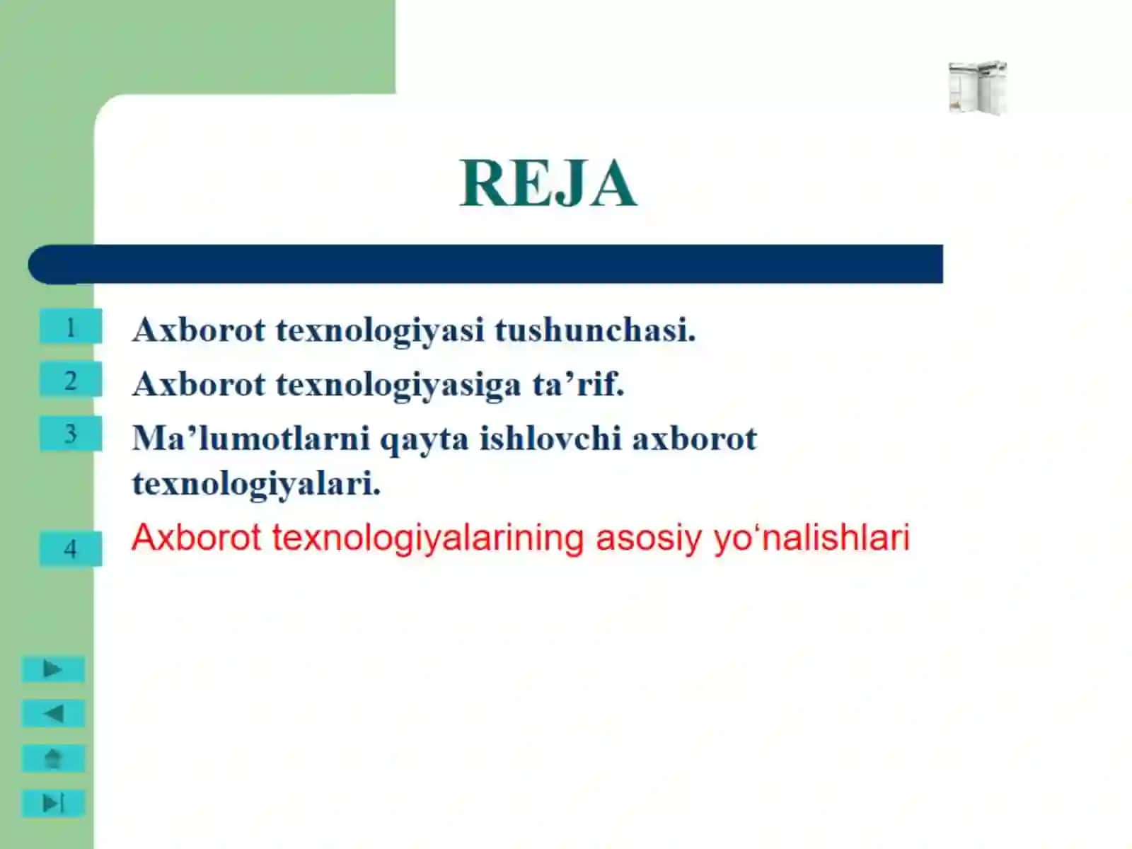 Ma’ruza: Qurilishda axborot texnologiyalari fanining maqsadi va vazifalari 2