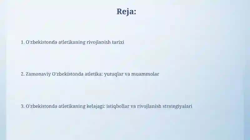 Oʻzbekistonda yengilatletikanirivojlanishi 2