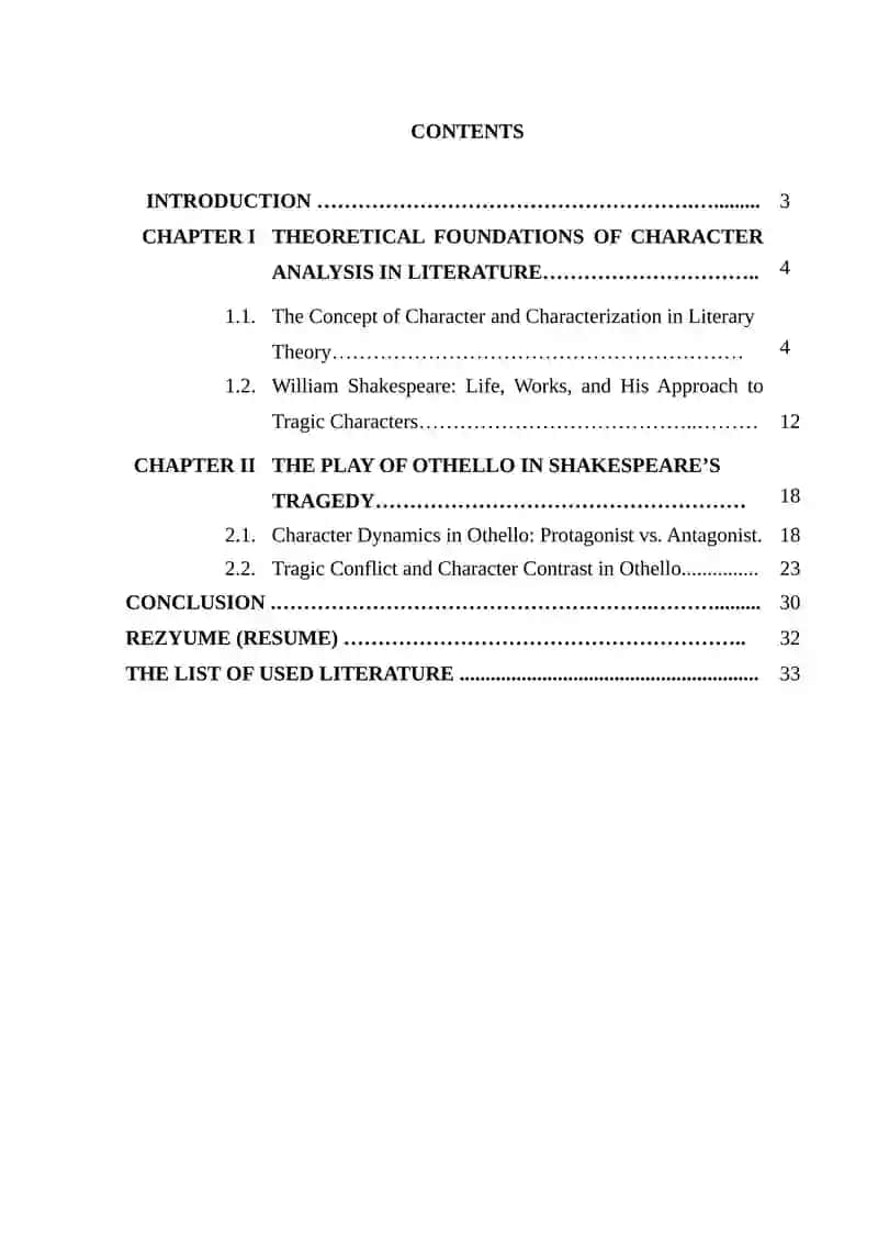 Shakespearening "Othello" asarining mavzusi va g'oyasi 2