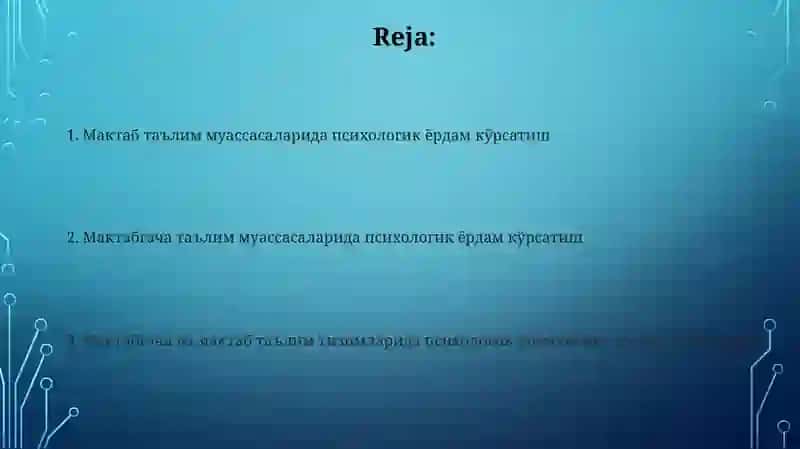 Мактабгача таълим ва мактаб таълим тизимларида психологик хизматнинг асосий вазифалари 2