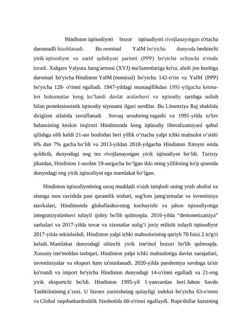 Hindiston iqtisodiyoti 2
