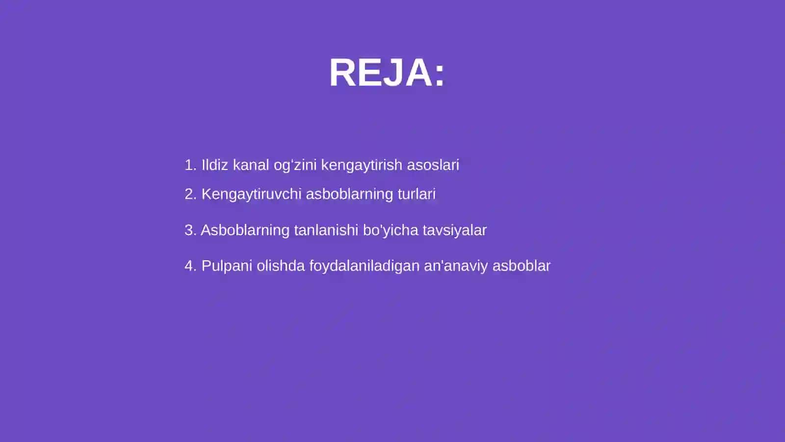 Ildiz kanal ogʻzini kengaytiruvchi asboblar 2