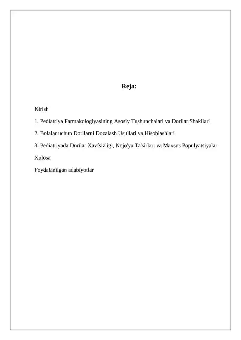 Pediatric Pharmacology: Medication Names and Dosing 2