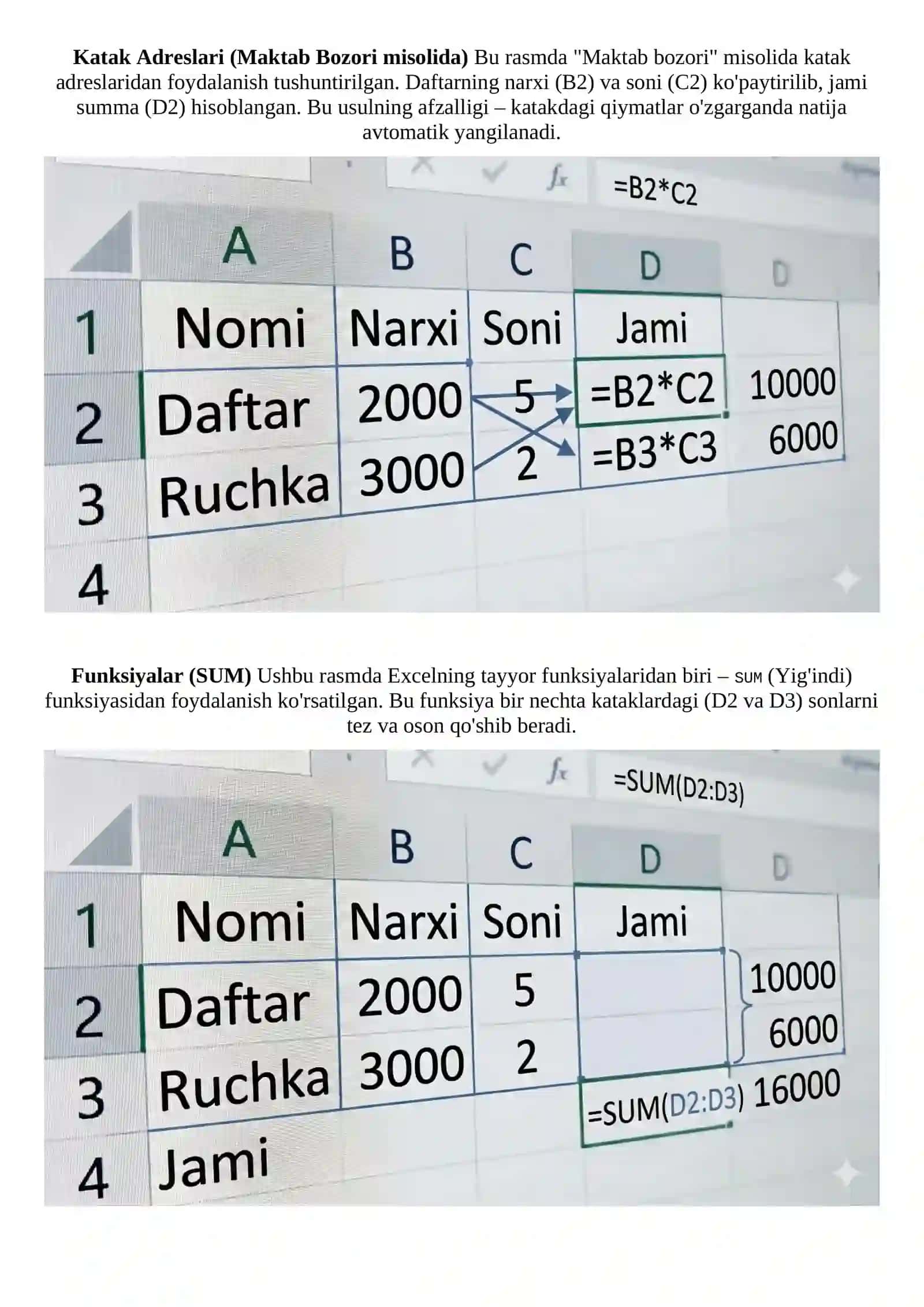 Oddiy Matematik Amallar 2