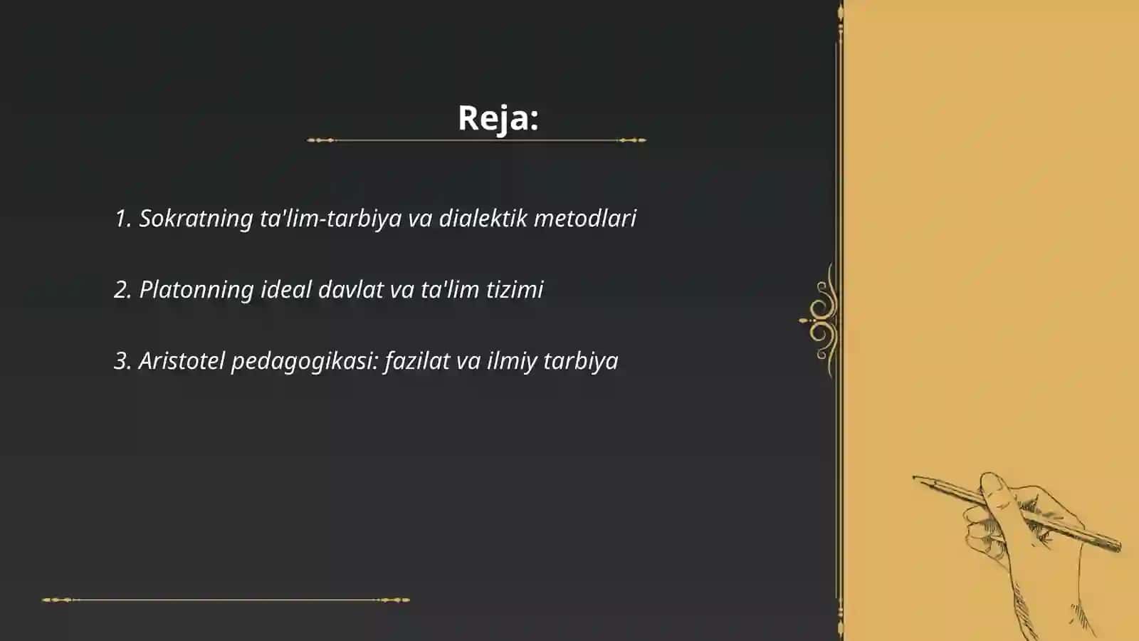 Sokratning ta'lim-tarbiya va dialektik metodlari 2