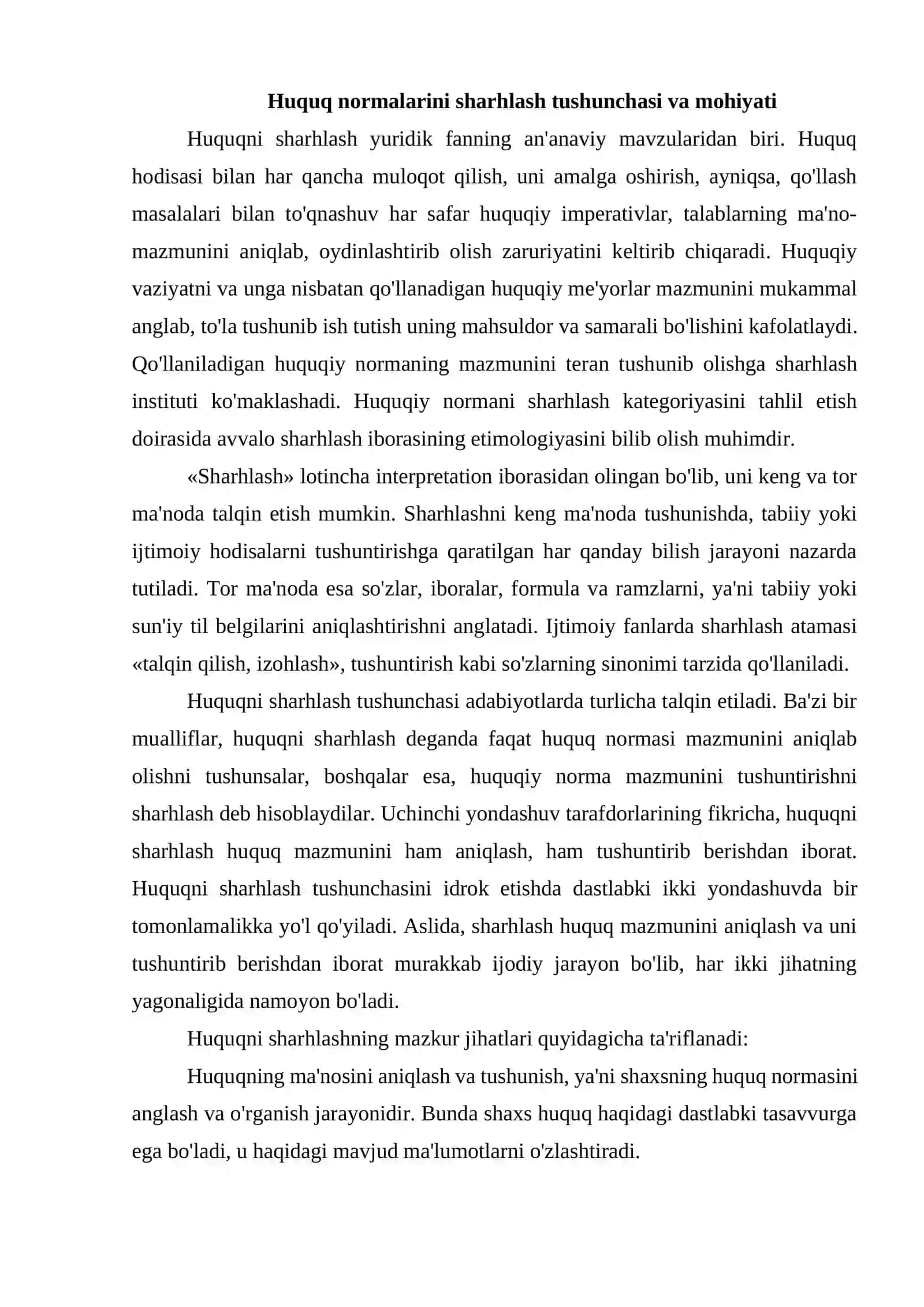 Huquq normalarini sharhlash 2