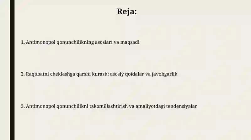 Monopoliyaga qarshi qonunchilik va ularning amal qilishi 2