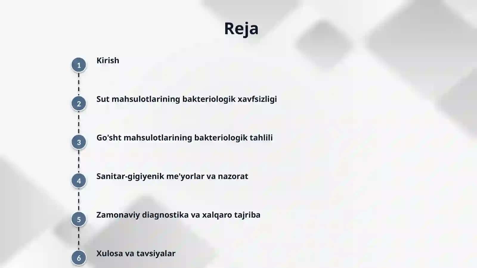 Oziq ovgat mahsulotlariga (sut va go'sht) sanitar bakteriologik 2