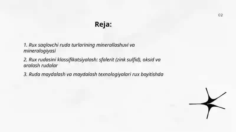 Rux saqlovchi rudalarni boyitish 2