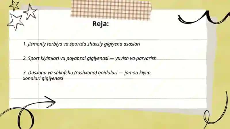 Jismoniy tarbiya va sport bilan shug‘ullanishda shaxsiy va jamoa gigiyenasi 2