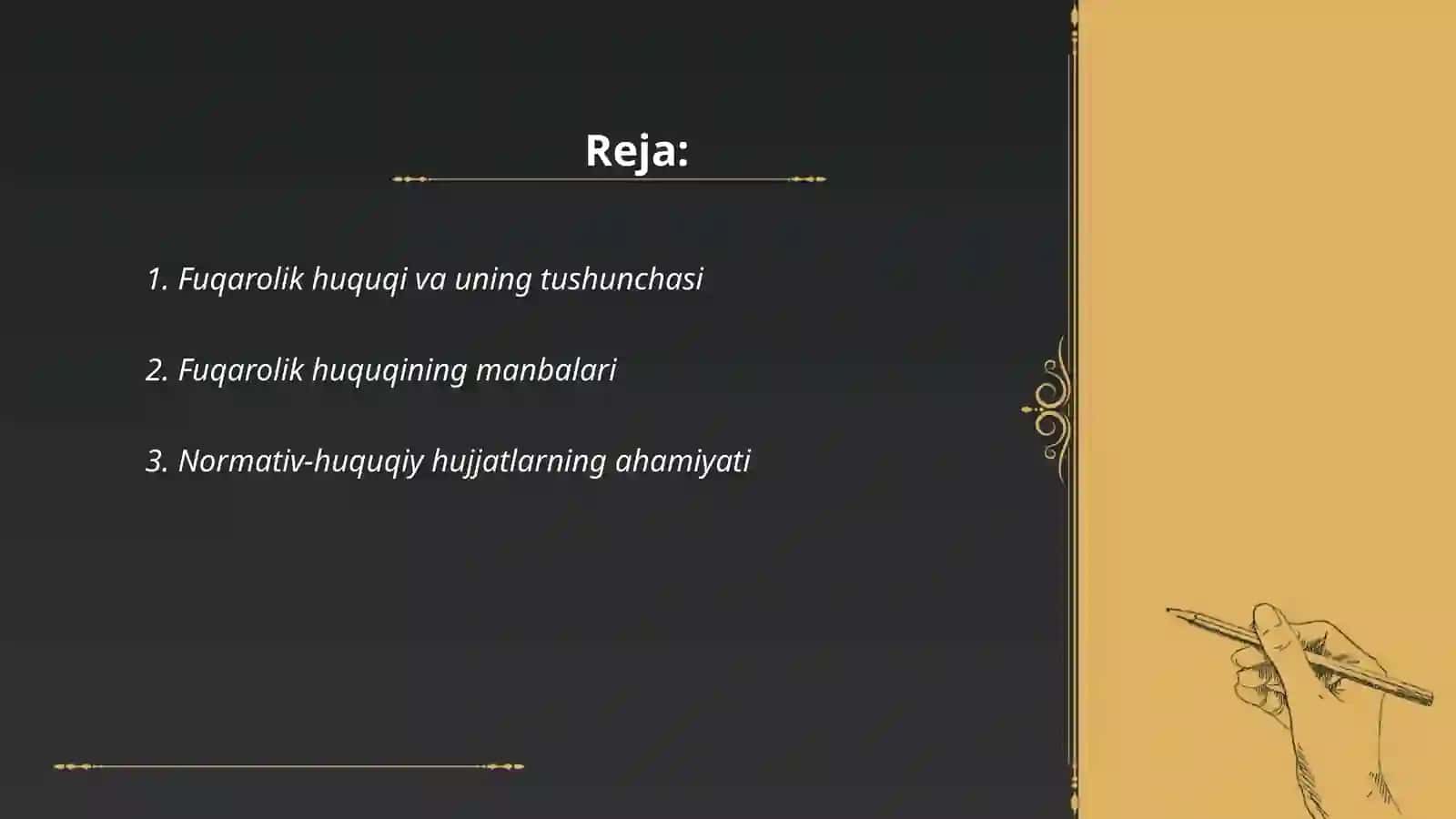 Fuqarolik huquqining manbalari va ularning turlari 2