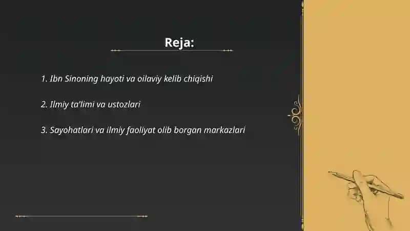Ibn Sinoning hayoti, ijodi va ilmiy faoliyatdagi natijalari 2