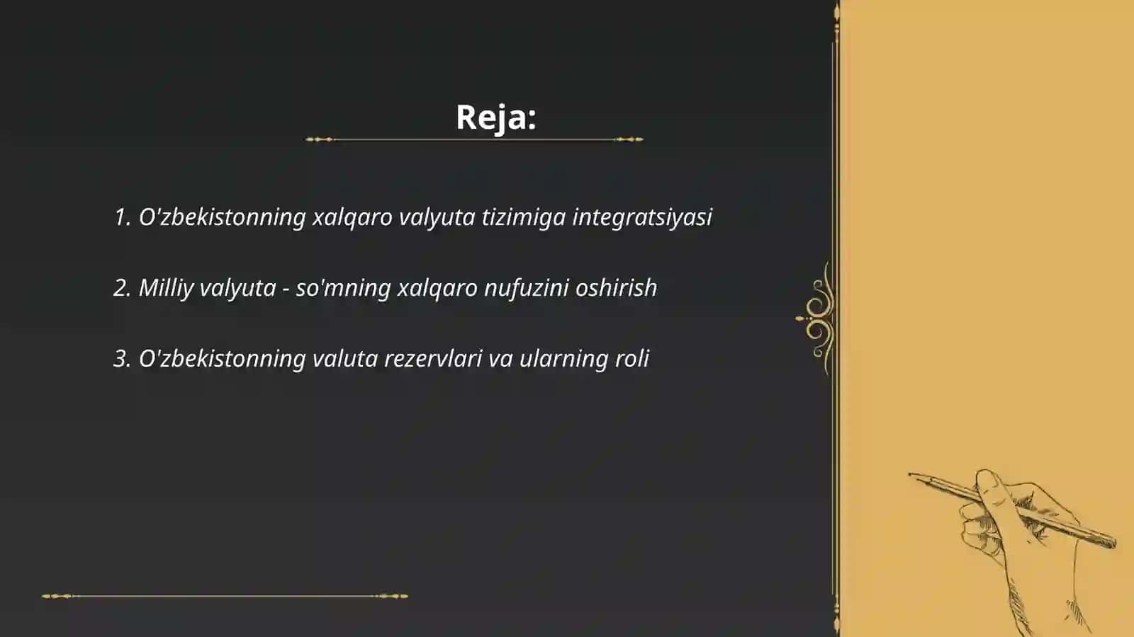 O'zbekistonning xalqaro valyuta tizimiga integratsiyasi 2