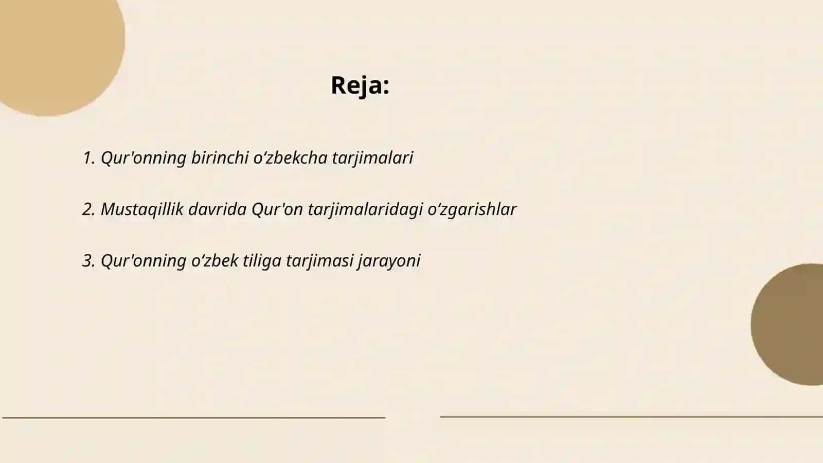 Qur'onning birinchi oʻzbekcha tarjimalari 2