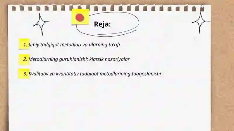 Ilmiy tadqiqot metodi va uning guruhlanishi 2