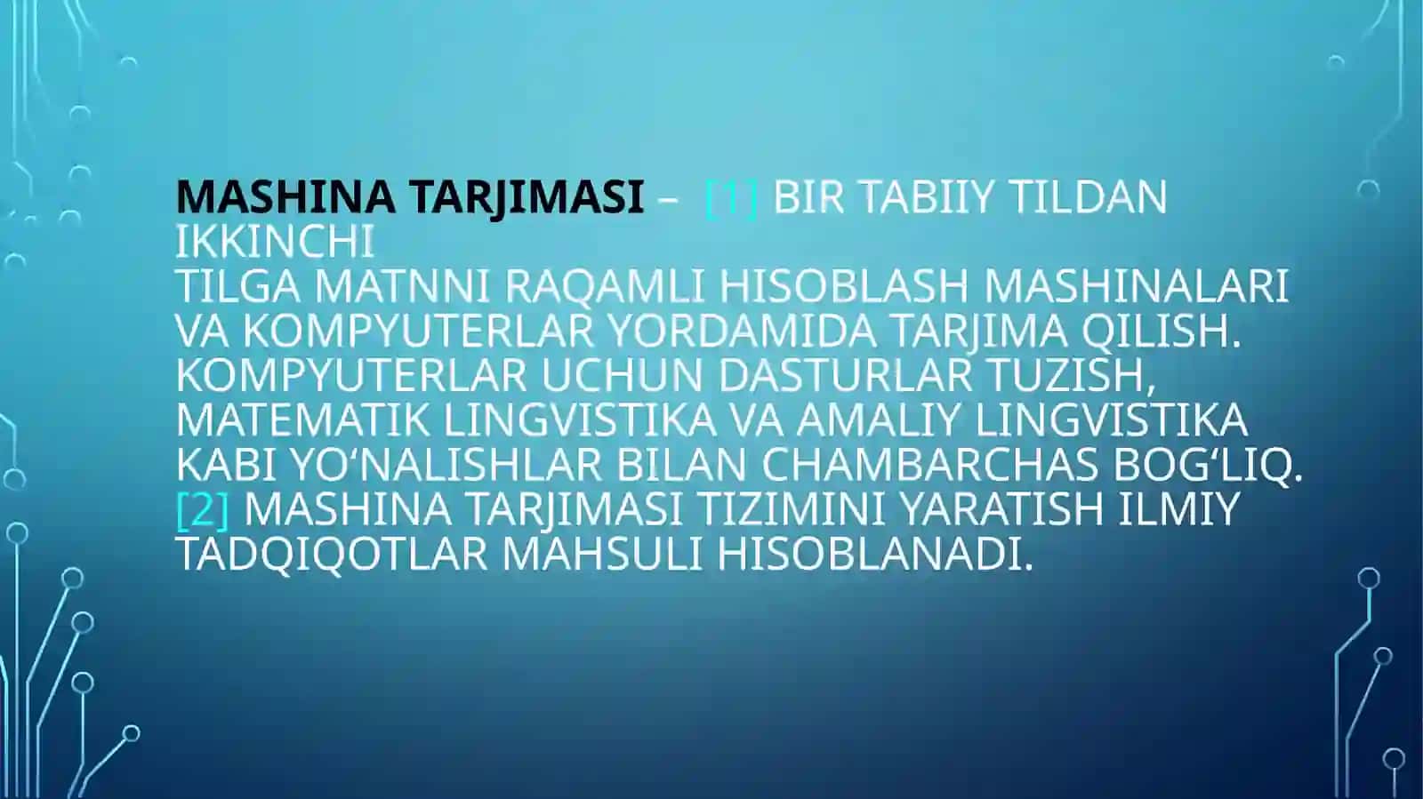 Mashina terminlari uchun sohaviy terminlarni shakillantirish 2