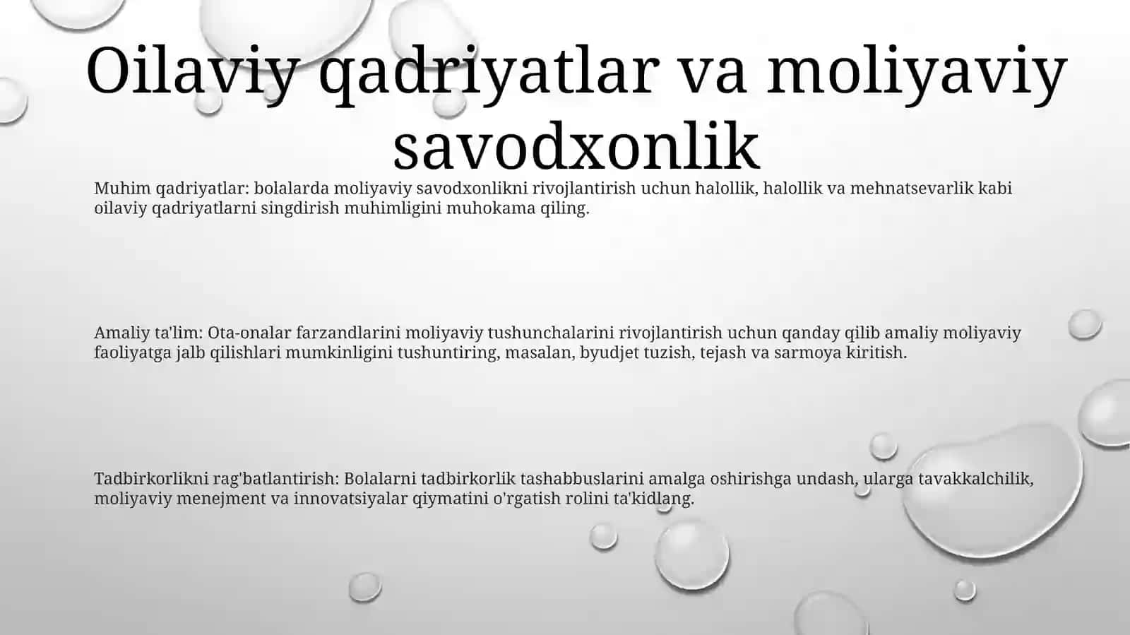 Bolalarni Oilada Va Mtt Da Tejamkorlik Va Ishbilarmonlikka O'Rgatish 2