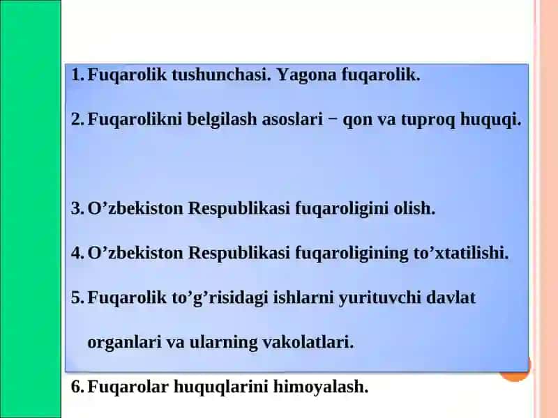 Fuqarolik tushunchasi va olish 2