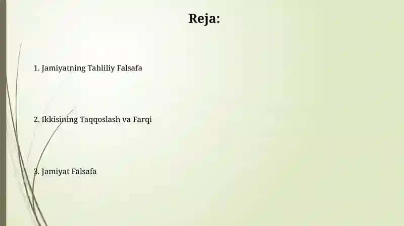 Jamiyat Falsafasi Tahlili 2