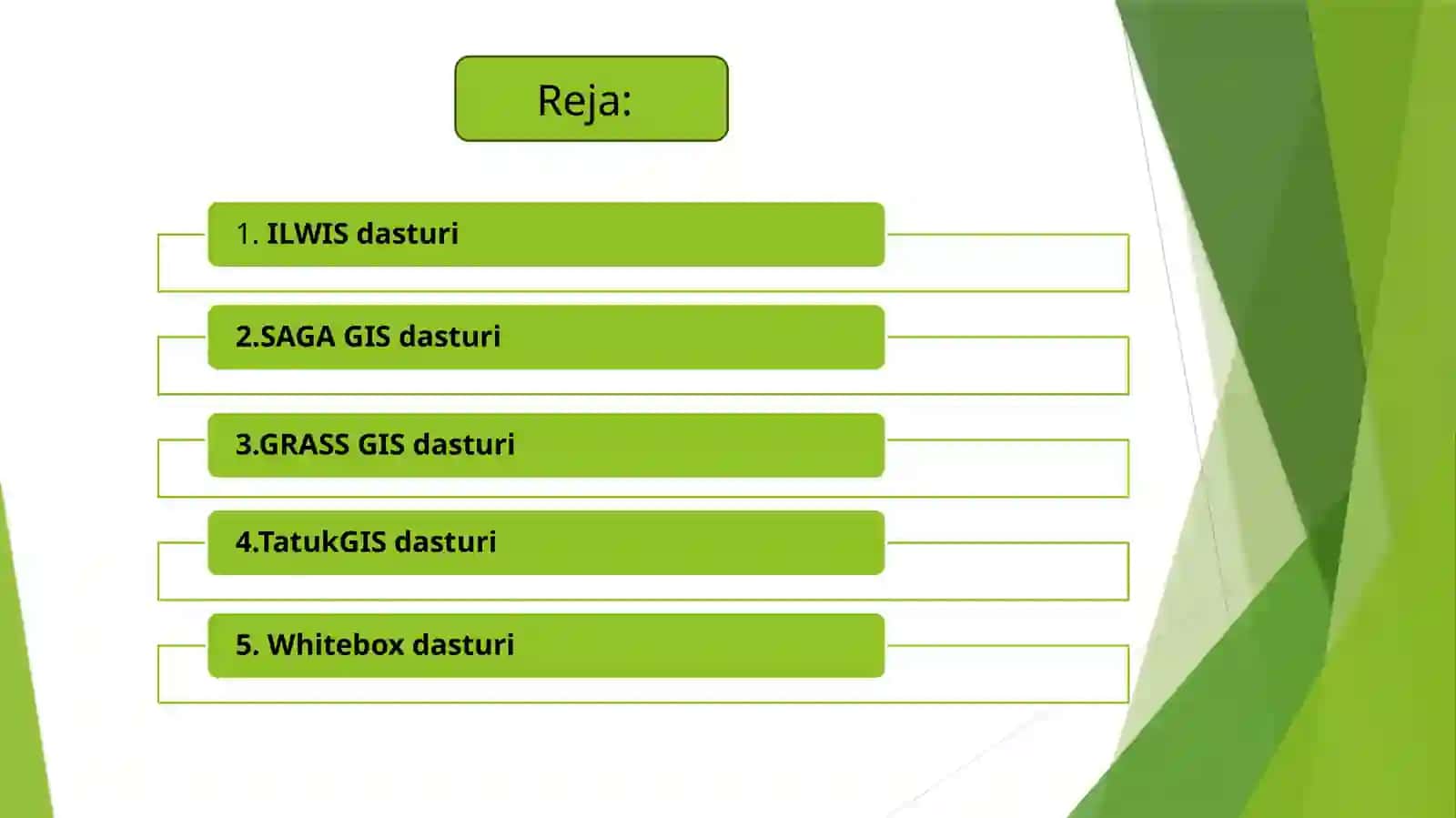 GAT texnologiyalari dasturlarini tanlash ular asosida desertatsiyaga oid kartalarning geografik asosini tayyorlash 2