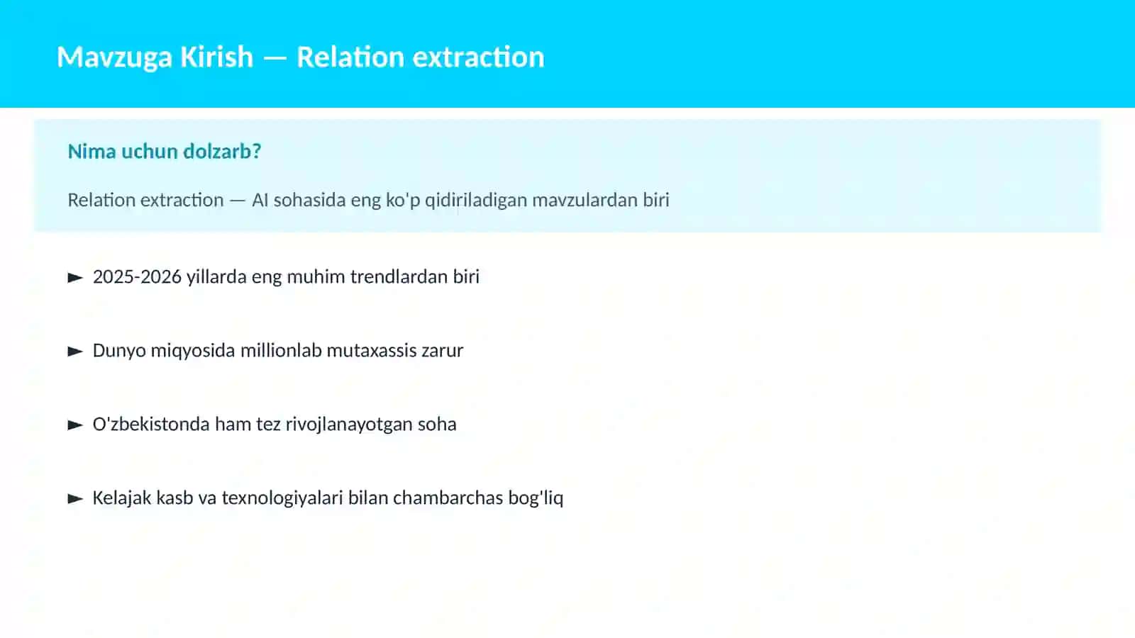 AI | NLP TABIIY TIL QAYTA ISHLASH 2
