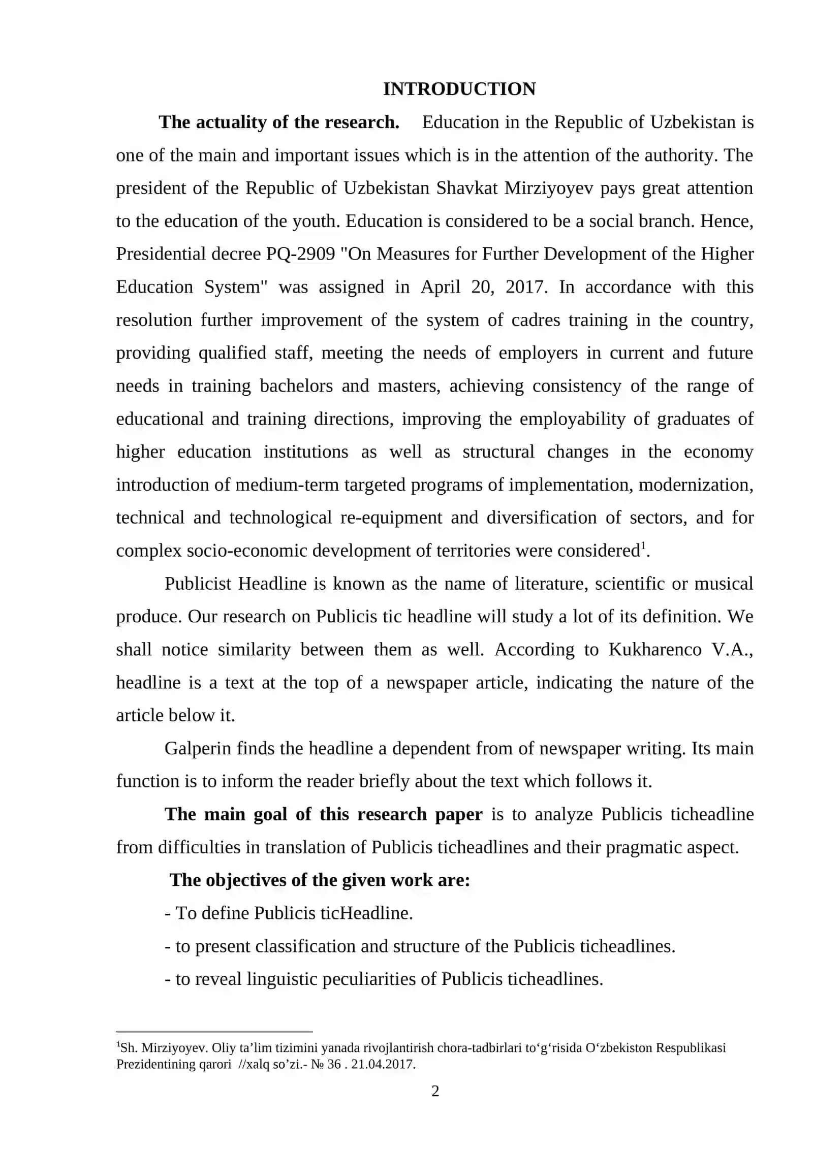 STYLISTIC PECULIARITIES OF PUBLIC SPEECHES: A COMPARATIVE ANALYSES 2