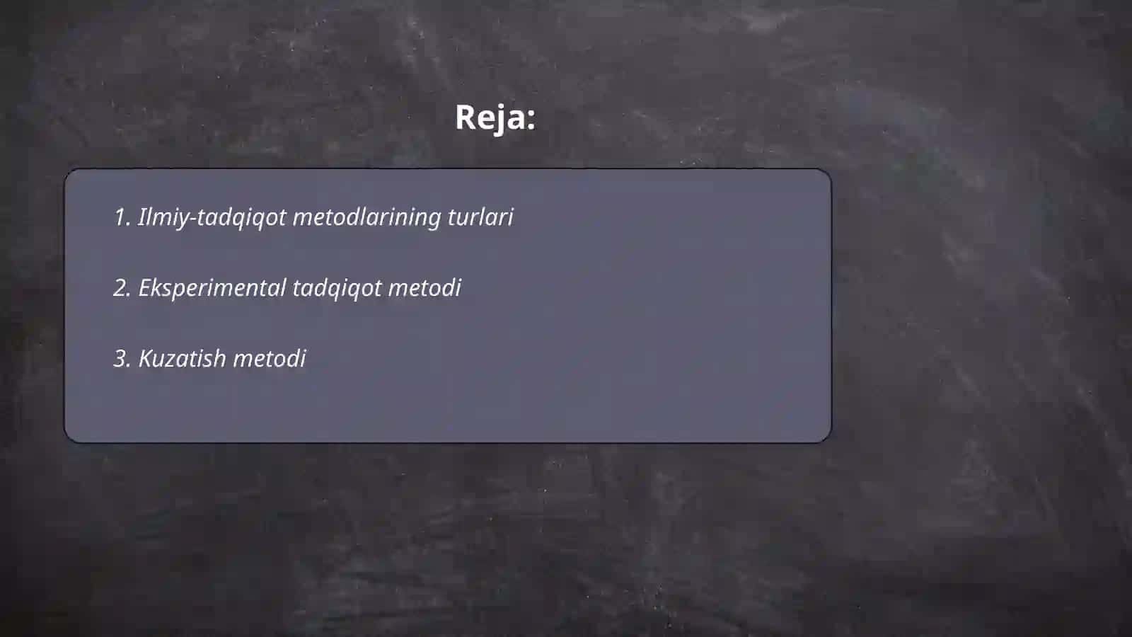 Pedagogika fanining ilmiy-tadqiqot metodlari 2
