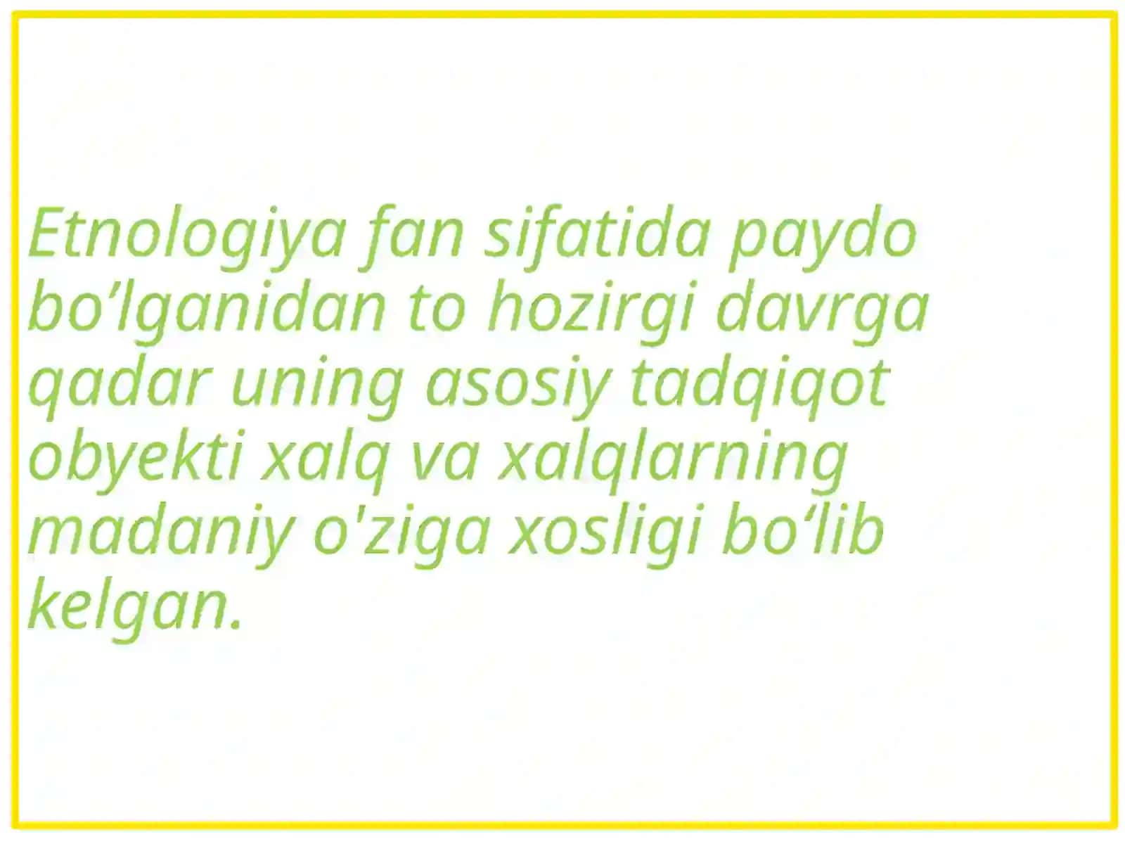 Etnologiya fanlarining ibtidoiy tarixi 2