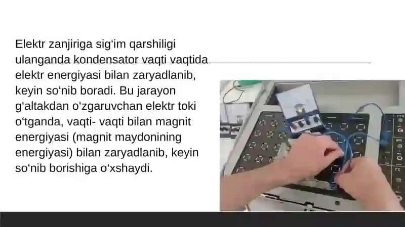 Elektr zanjirining sig'im qarshiligi 2