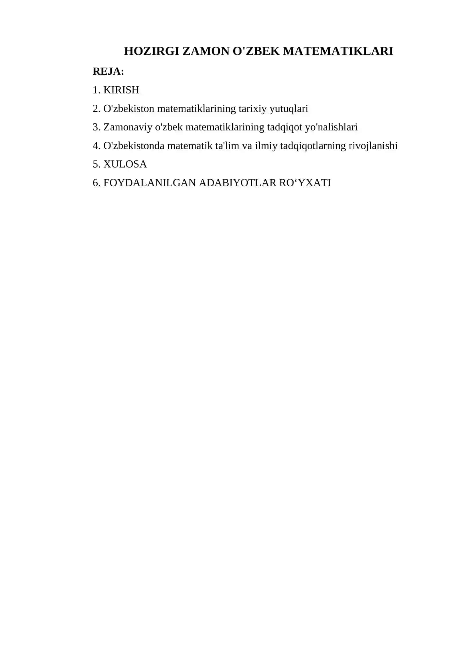 HOZIRGI ZAMON O'ZBEK MATEMATIKLARI 2