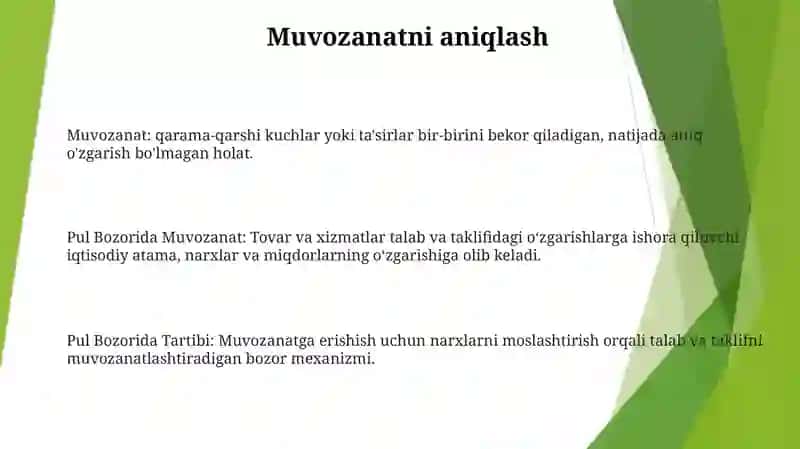 Pul Bozorida Muvozanat 2