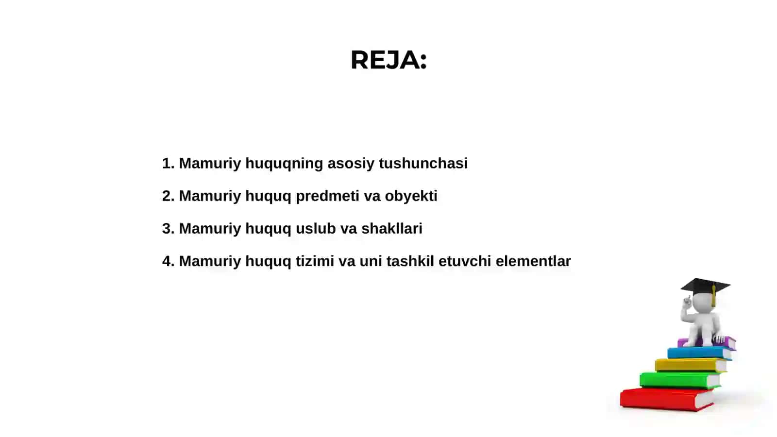 Mamuriy huquq tushunchasi, predmenti, uslubi, tizimi va manbalari 2