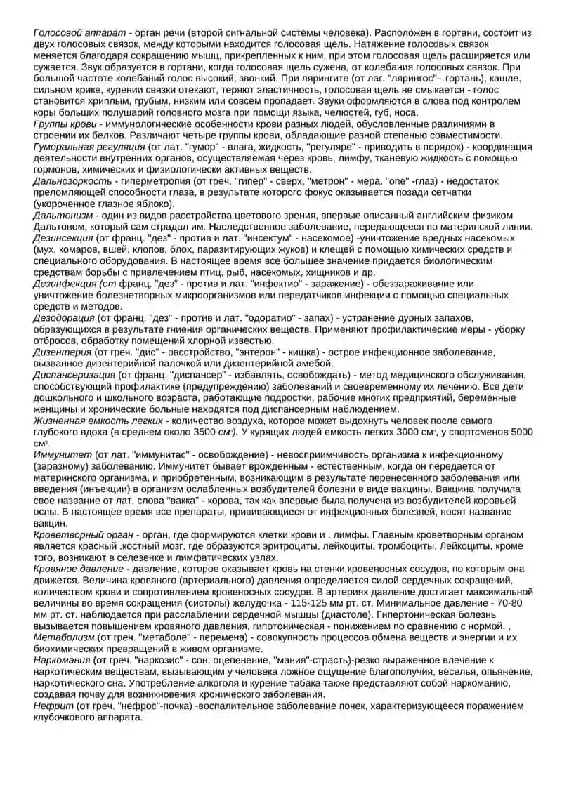 Основные термины и понятия: анатомия и физиология человека 2
