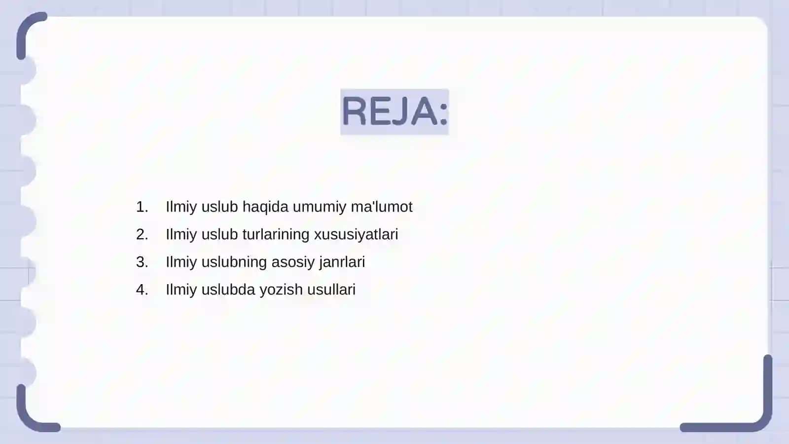 Ilmiy uslub uning turlari, janrlari 2